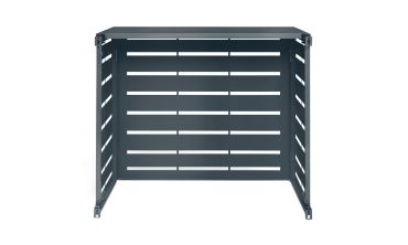 Cache clim extérieur en métal gris