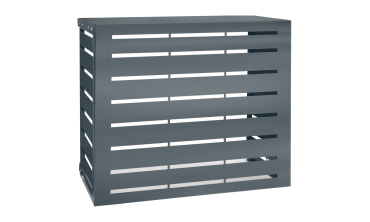 Cache clim extérieur en métal gris