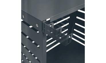 Cache clim extérieur en métal gris