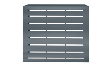Cache clim extérieur en métal gris