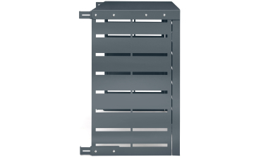 Cache clim extérieur en métal gris