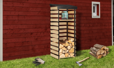 Abri bûches en bois