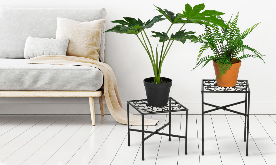 Porte plantes métal x2 Porte plantes métal x2